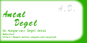 antal degel business card